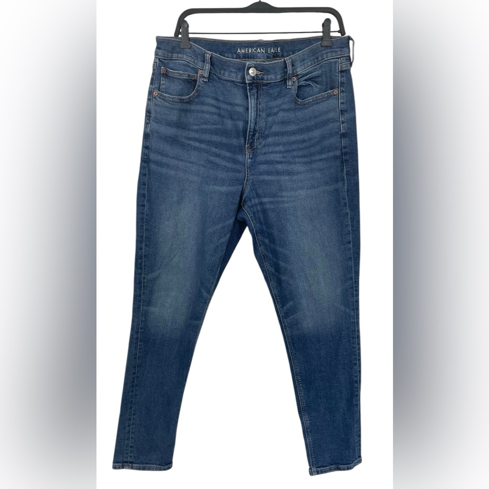 American Eagle 90’s Skinny Jeans Stretch Medium Wash High Waist Size 16